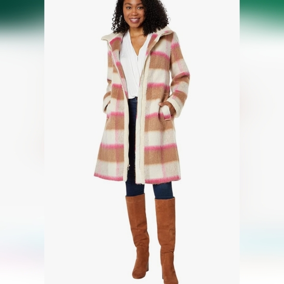 NWT kate spade new york Belted Maxi Wool with Sherpa Detail - Picture 8 of 10